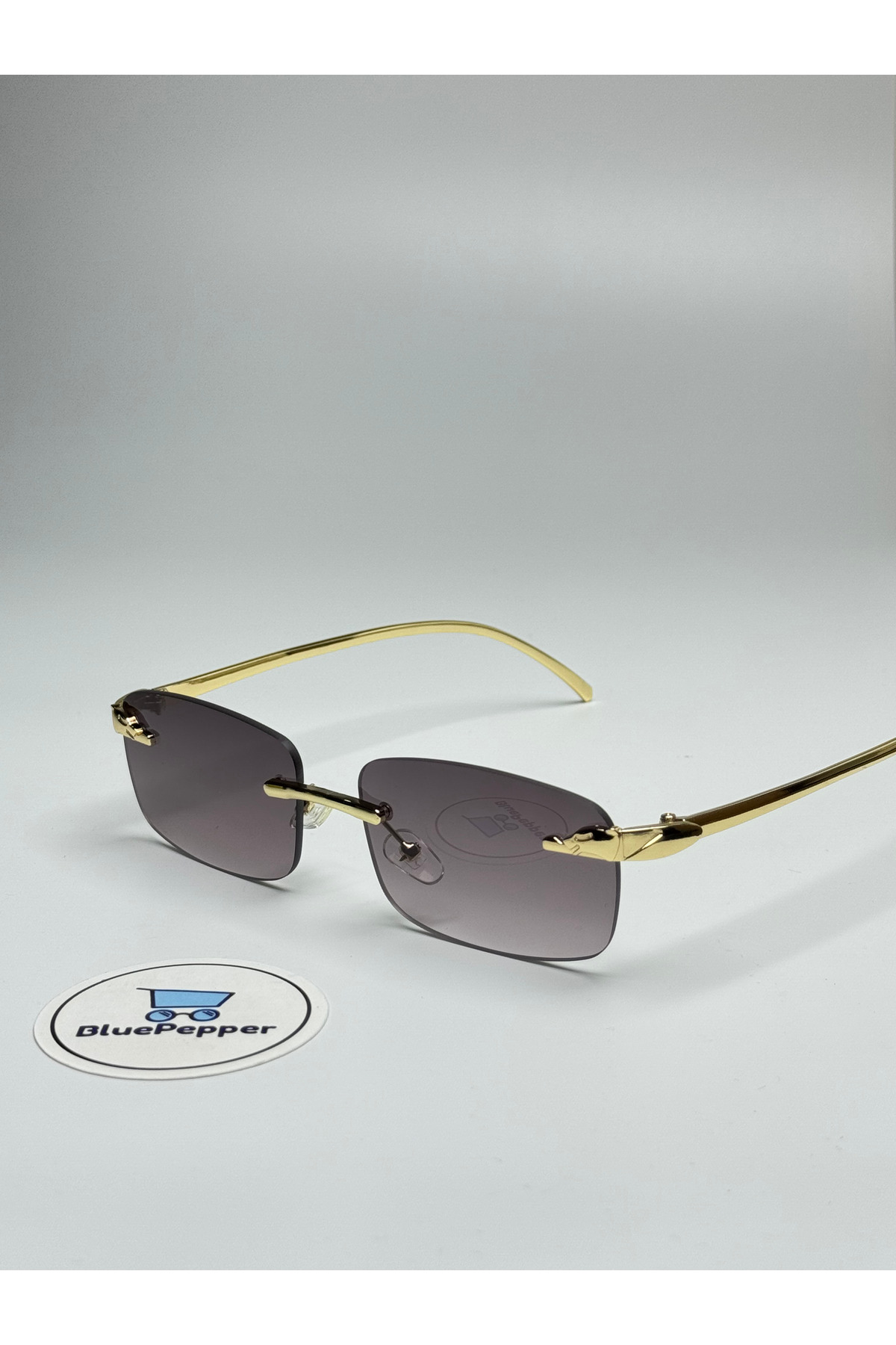 BluePepper CARTYY DEGRADE SİYAH GÜNEŞ GÖZLÜĞÜ Dikdörtgen Çerçeve Siyah Cam Renkli 55 ekartman - Görsel 3