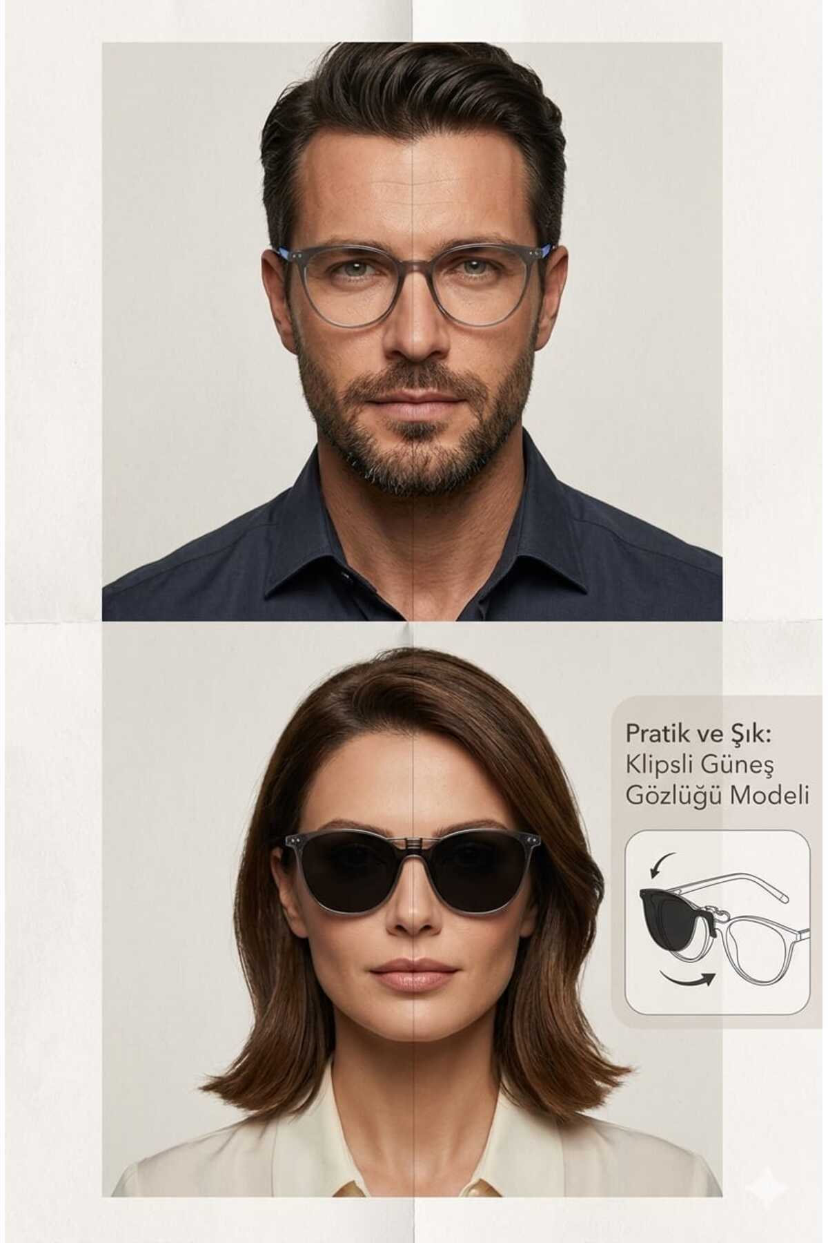 Glare New27 Klipsli ve Güneş gözlüğü Mavi ışık korumalı - Görsel 2