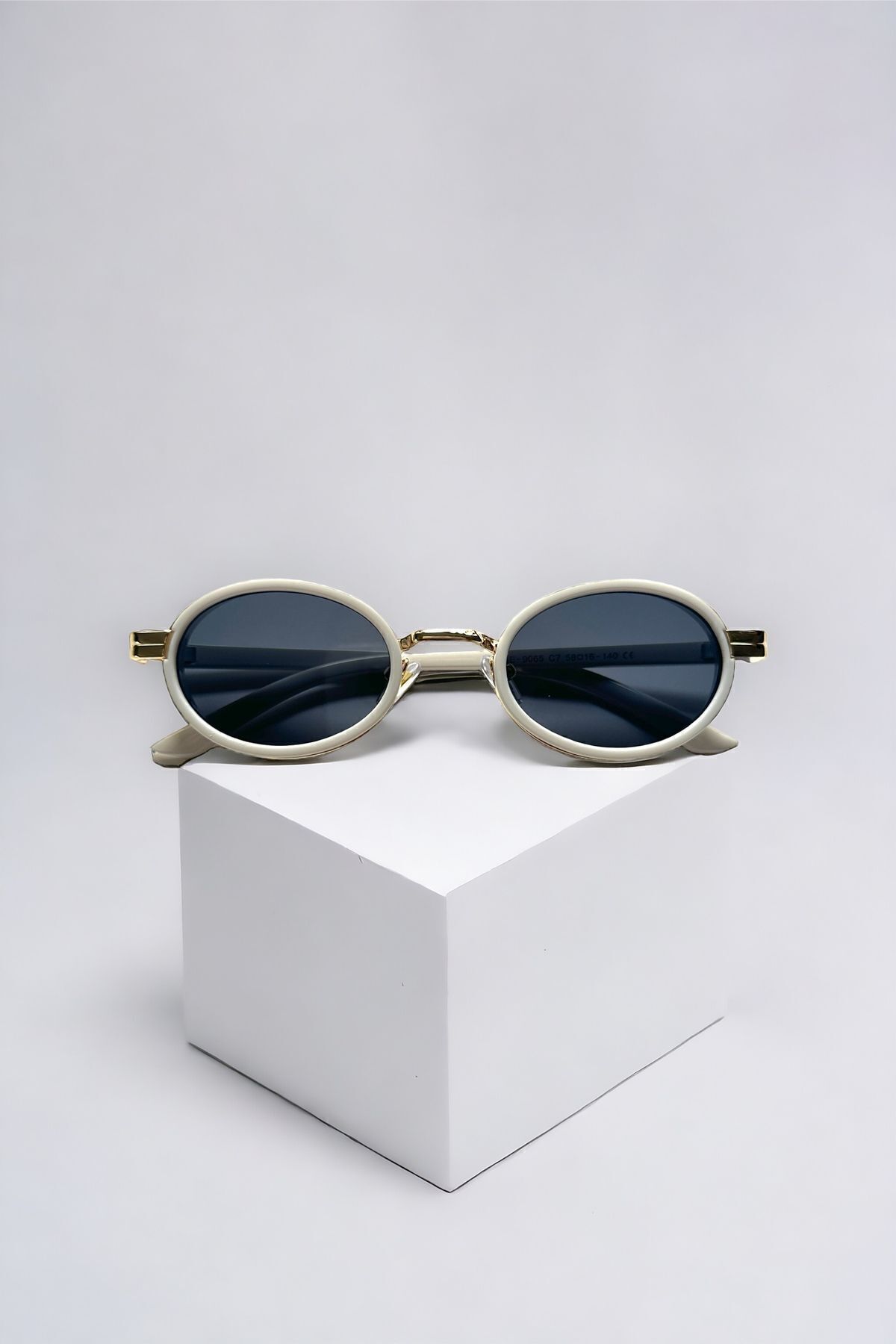 REN EYEWEAR Dina Round Güneş Gözlüğü Unisex Beyaz Oval Çerçeveli / - Görsel 2