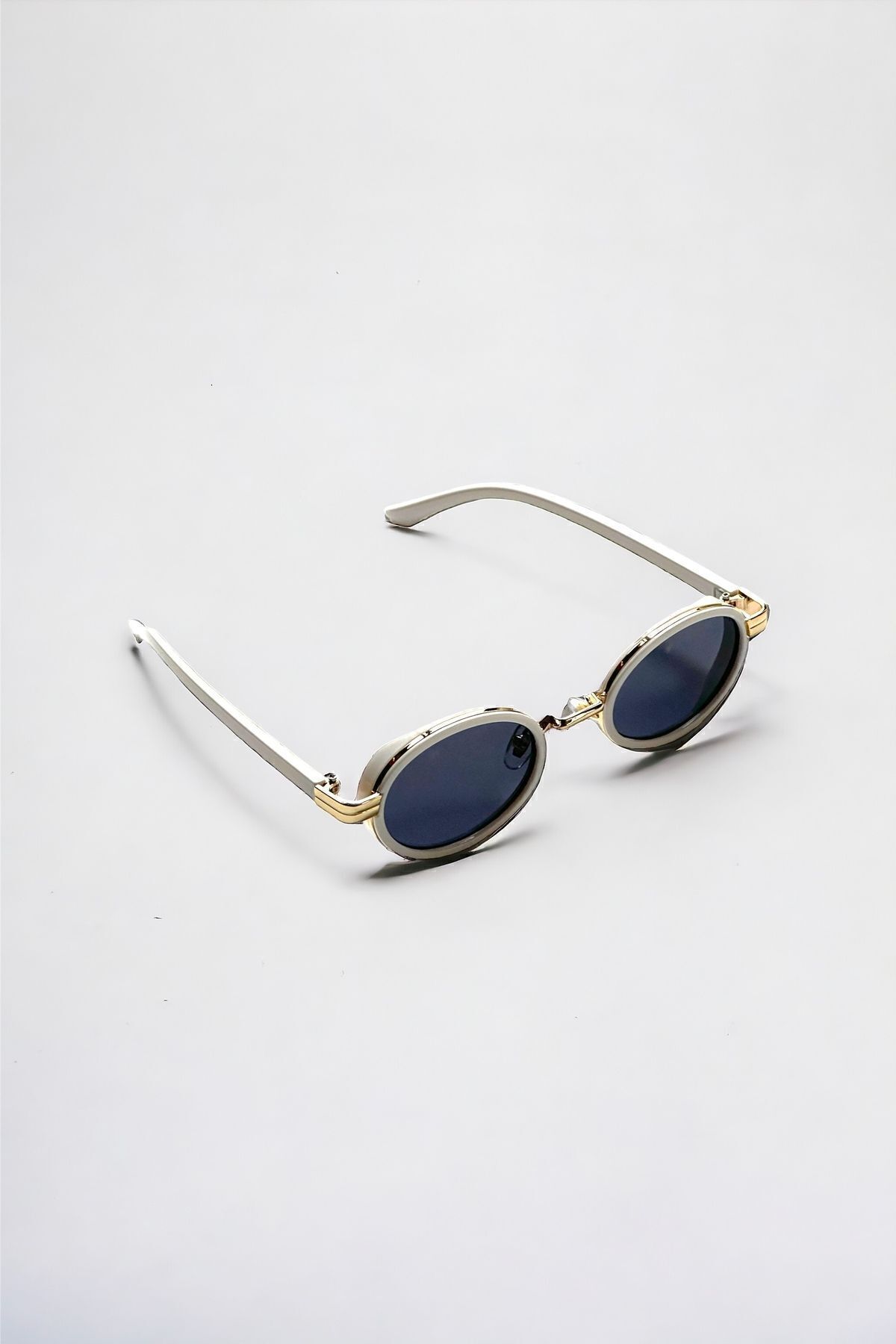 REN EYEWEAR Dina Round Güneş Gözlüğü Unisex Beyaz Oval Çerçeveli / - Görsel 3