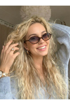 VEGA EYEWEAR Miux Oval Degrade Camlı Leopar desenli Güneş Gözlüğü Hafif ürün _ 50 Ekartman _