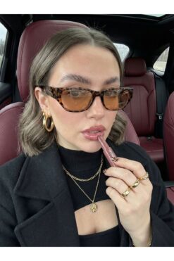 Goldmine Kadın Voggio Güneş Gözlüğü UV400 Leopar Turuncu