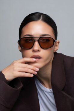 COOLANDBETTER MARGOT oval pilot ince çerçeve Popüler güneş gözlüğü