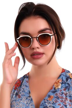 Eyesofia Bumble Beyaz Kahve Güneş Gözlüğü