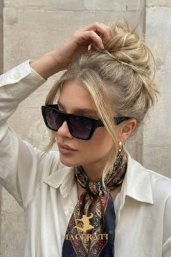 MACERATİ Perra Unisex Siyah Yeni Sezon Popüler Kare Güneş Gözlüğü