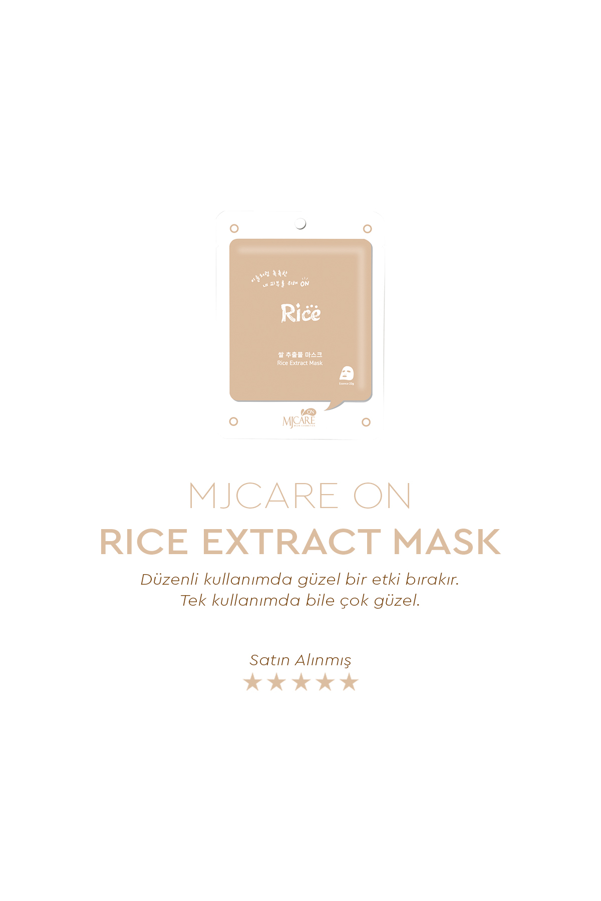 Mjcare On Rice Extract Mask- Pirinç Özlü Yüz Maskesi - Görsel 2