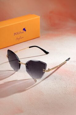 Polo Air Kristal Kesme Cam Cat Eye Güneş Gözlüğü Siyah Renk