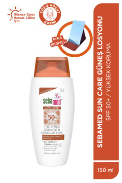 Sebamed SPF 50+ UVA UVB Filtresi E Vitamini Üçlü Yüksek Koruma Güneş Losyonu 150 ml-Ayna Hediyeli