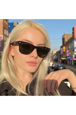 ZENIT Frown siyah cateye kadın güneş gözlüğü uv400 korumalı ve 56 ekartman