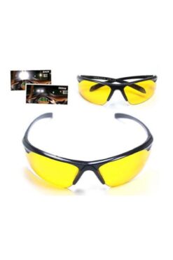 FırsatVar Araç Oto Anti Far Gece Gündüz Görüş Gözlüğü Parlama Önleyici UV400 Sarı Lensli Gözlük