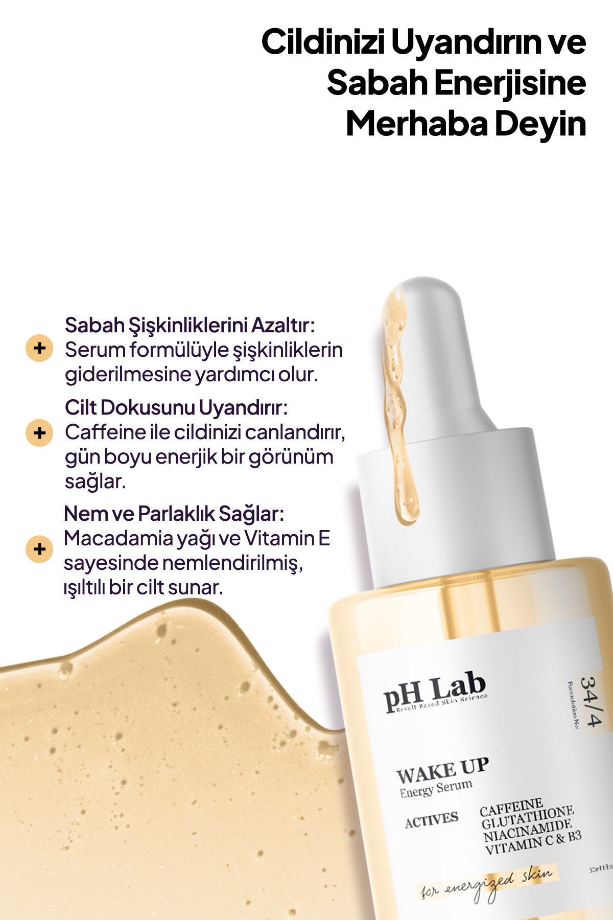 Ph Lab Phlab Wake Up Enerji Serumu, Kafein Serumu, Şişkinlik Azaltıcı Cilt Tonu Eşitleyici Serum - Görsel 3
