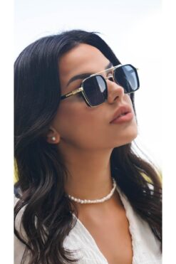 Angel Eyes Güneş Gözlüğü Kadın & Erkek Uv400 Cam Ce Belgeli Gold Siyah