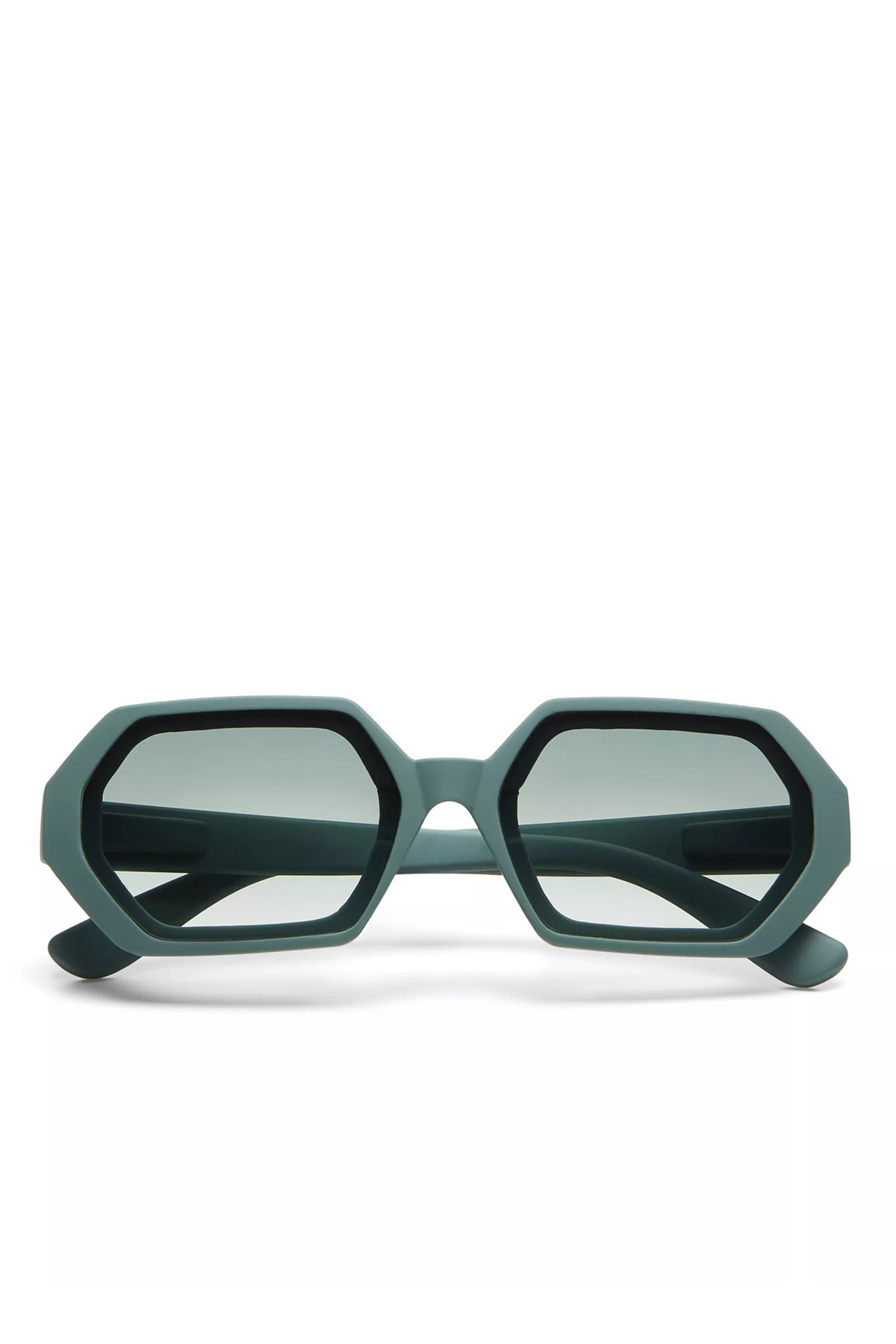 Okkia Andrea Altıgen Unisex Güneş Gözlüğü Yeşil OK022-GS - Görsel 2