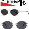 Zzla Ffirst Oval Özel Tasarım Güneş Gözlüğü Siyah