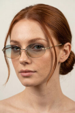 TARSS Merlin Oval Çerçevesiz Kadın Güneş Gözlüğü | Şık Retro