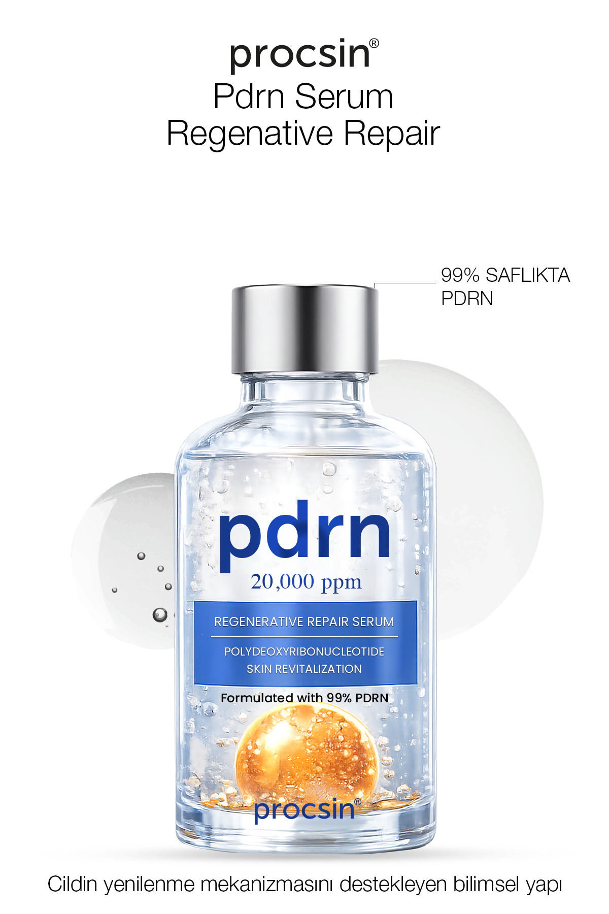 PROCSIN PDRN İçeren Cildi Gençleştirmeye Yardımcı Çift Fazlı Esans Serum PDRN Bounce Ball Serum 30 ML