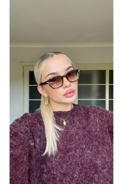 Angel Eyes Kahverengi Degrade Leopar Çerçeve Güneş Gözlüğü