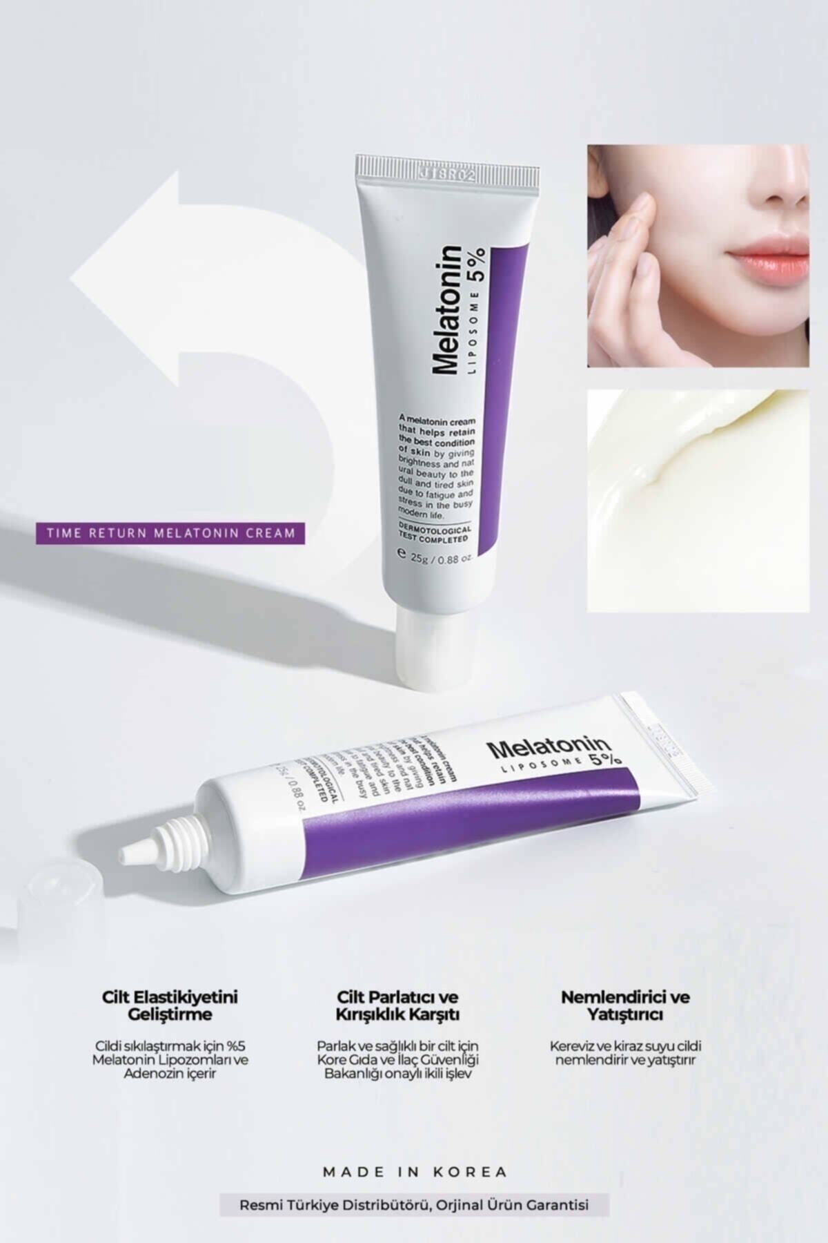 MAXCLINIC Yorgun Ciltler Için Yaşlanma Karşıtı,besleyici Melatonin Gece Kremi Time Return Cream Tube - Görsel 3