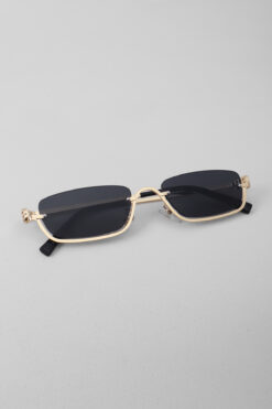 Kapin Talya Çerçevesiz Vintage Tasarım Kadın Güneş Gözlüğü - Siyah Cam