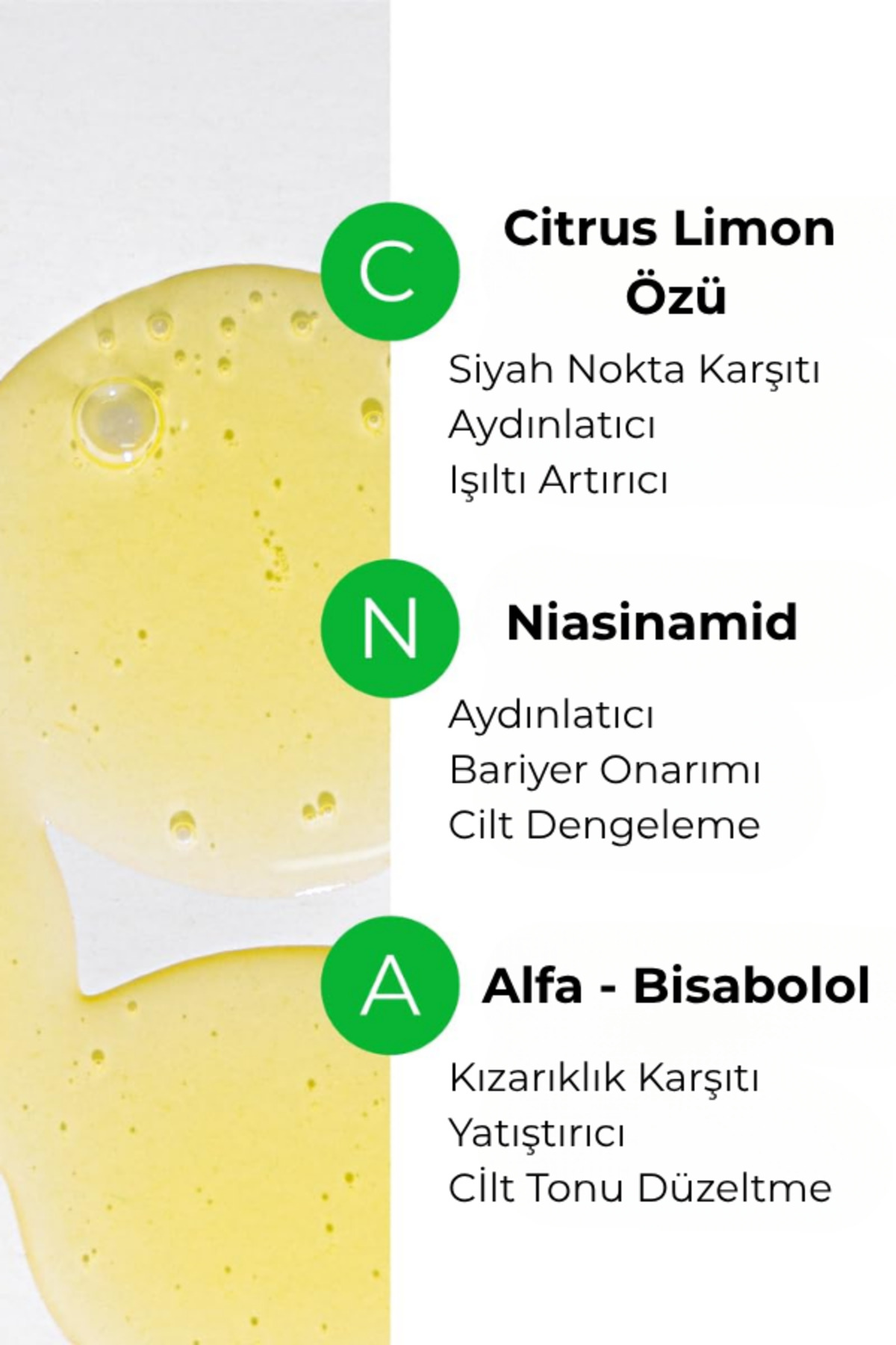 IZEZE LEMON CNA Vita Serum, 30ml | Işıltılı Ciltler İçin C Vitamini, Niacinamid Yüz Serumu - Görsel 2