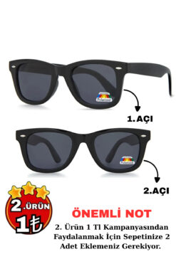 Zzla Wayfarer Siyah Asetat Çerçeve Siyah Polarize Cam Unisex Güneş Gözlüğü
