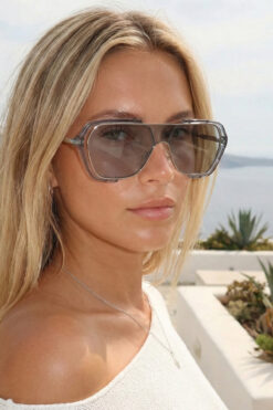 Kapin Wire Dikdörtgen Güneş Gözlüğü - Gri