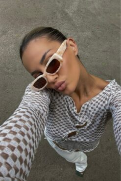 REN EYEWEAR Premium Miniframe Küçük Turuncu Güneş Gözlüğü Asetat dayanıklı çerçeve UV400