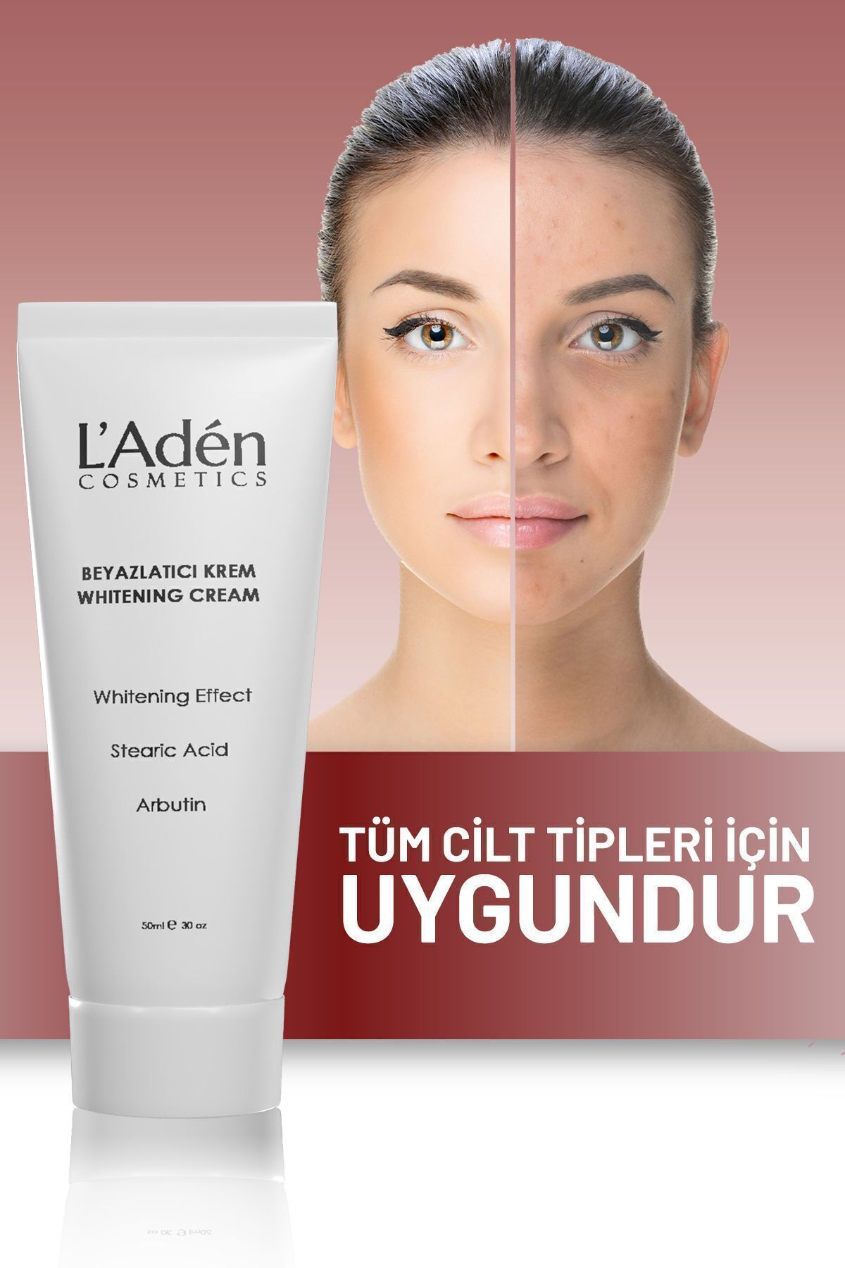 L'Aden Cosmetics Cilt Beyazlatıcı Whitening Leke Kremi , 50 ml