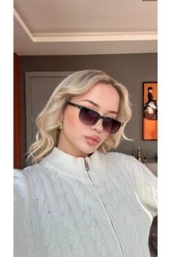 TomyHelf Siyah Çerçeve Degrade Siyah Cam Şık Tasarım Unisex Güneş Gözlüğü