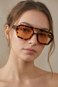 Kapin Viona Kemik Leopar Güneş Gözlüğü - Nude