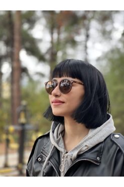 STAOOM Yuvarlak Leopar Lüks Güneş Gözlüğü