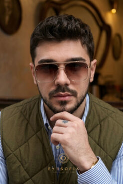 Eyesofia Dika Kristal Lath Kahverengi Unisex Lüx Güneş Gözlüğü