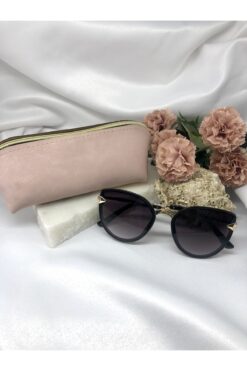 Di Caprio Siaro Cat Eye Gold Detaylı Siyah Kadın Güneş Gözlüğü