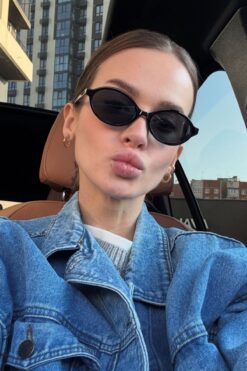 COOLANDBETTER TR MİUXE VERS2 SİYAH OVAL GÜNEŞ GÖZLÜĞÜ KADIN MODERN YENİ SEZON COOLANDBETTER