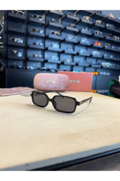 Bubbleatelier Siyah polarize kare güneş gözlüğü