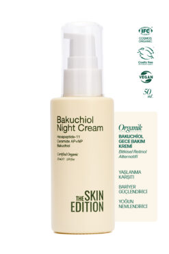 The Skin Edition Organik Sertifikalı Yaşlanma Karşıtı, Bariyer Onarıcı Yüz Kremi 50 ml | Bakuchiol, Peptid, Ceramide