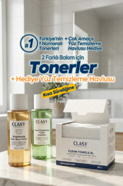 Clasy Care Aydınlatıcı Leke Karşıtı ve Gözenek Karşıtı Toner Bir Arada 200+200 M