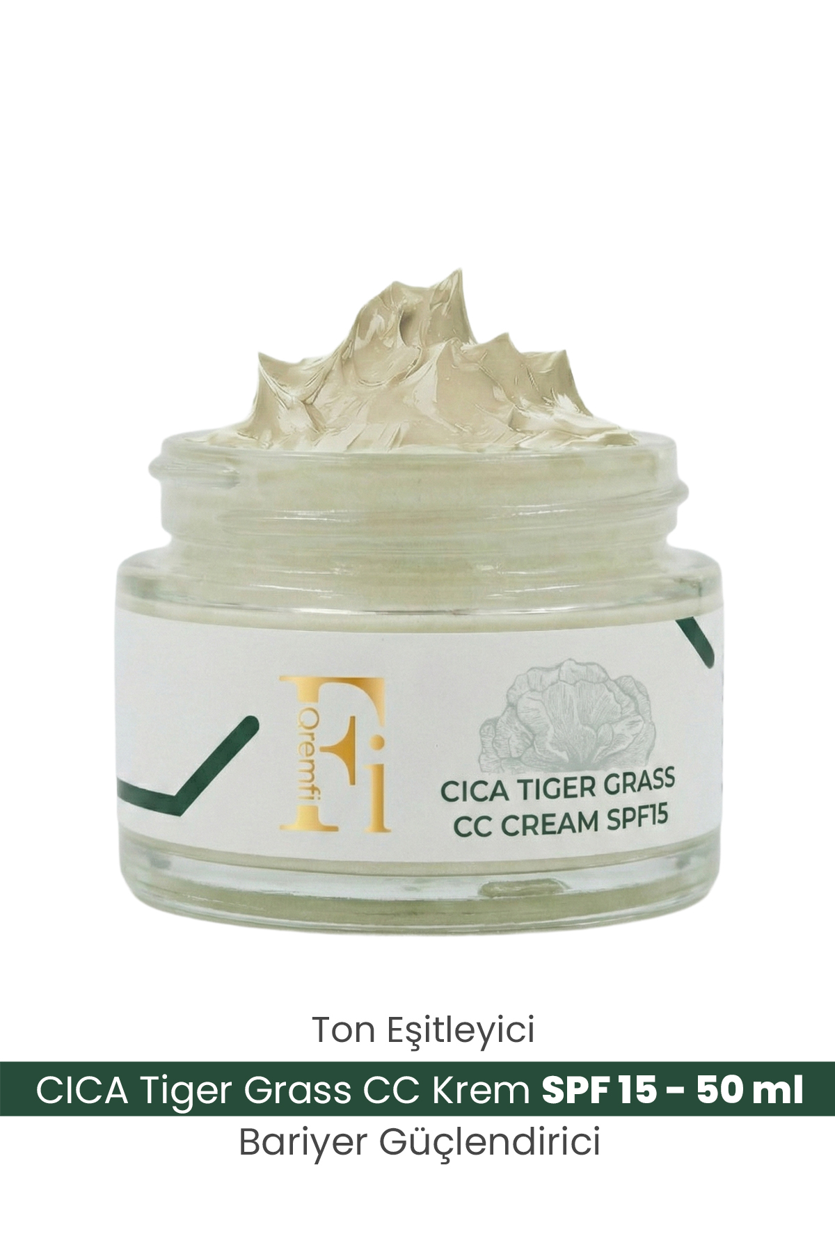 Qremfi Ton Eşitleyici Bariyer Güçlendirici Tiger Grass 15 Spf Cica CC Krem 30 ml