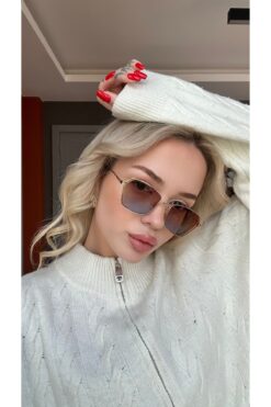 Angel Eyes Geometrik Üçgen Surat Degarde Güneş Gözlüğü Gold Detaylı UV400 Korumalı