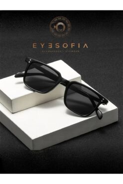 Eyesofia Kemik Kare 2028 Unisex Siyah Güneş Gözlüğü