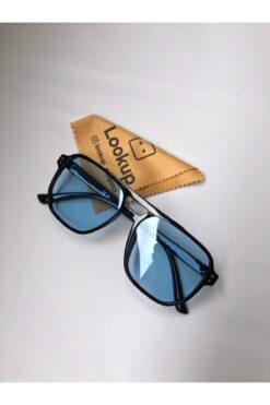 LOOKUP Unısex Retro Pilot Çift Köprü Mavi Cam Kadın Güneş Gözlüğü (53/20/148)