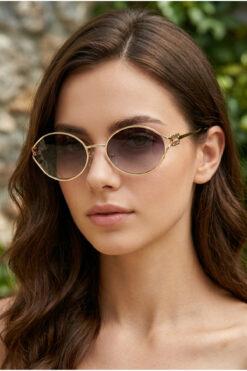 MONAL MIUW MOR Güneş Gözlüğü Oval Çerçeve Organik Cam 55 Ekartman