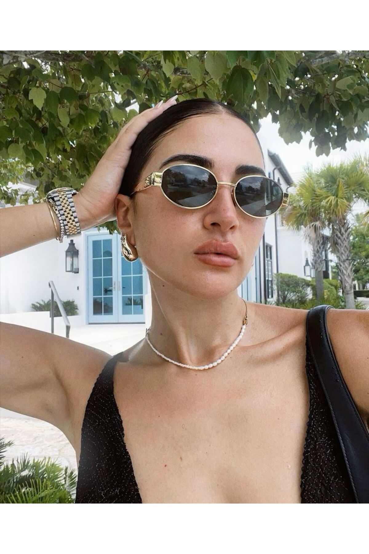 LOOKUP Güneş Gözlüğü Unisex Yeni Sezon UV400 Korumalı Tarz Kılıf Ve Silme Bezi Hediyeli - Görsel 2