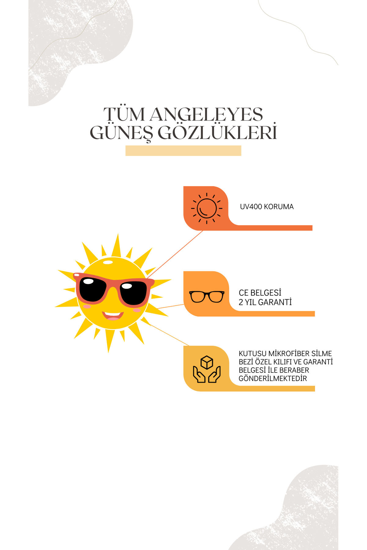 Angel Eyes Geometrik Tasarım Mavi Kesme Cam Altın Sap Kadın Güneş Gözlüğü - Görsel 3