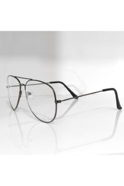 Ayel aksesuar DAMLA ŞEFFAF CAM GÖZLÜK UNİSEX MODEL METAL ÇERÇEVE