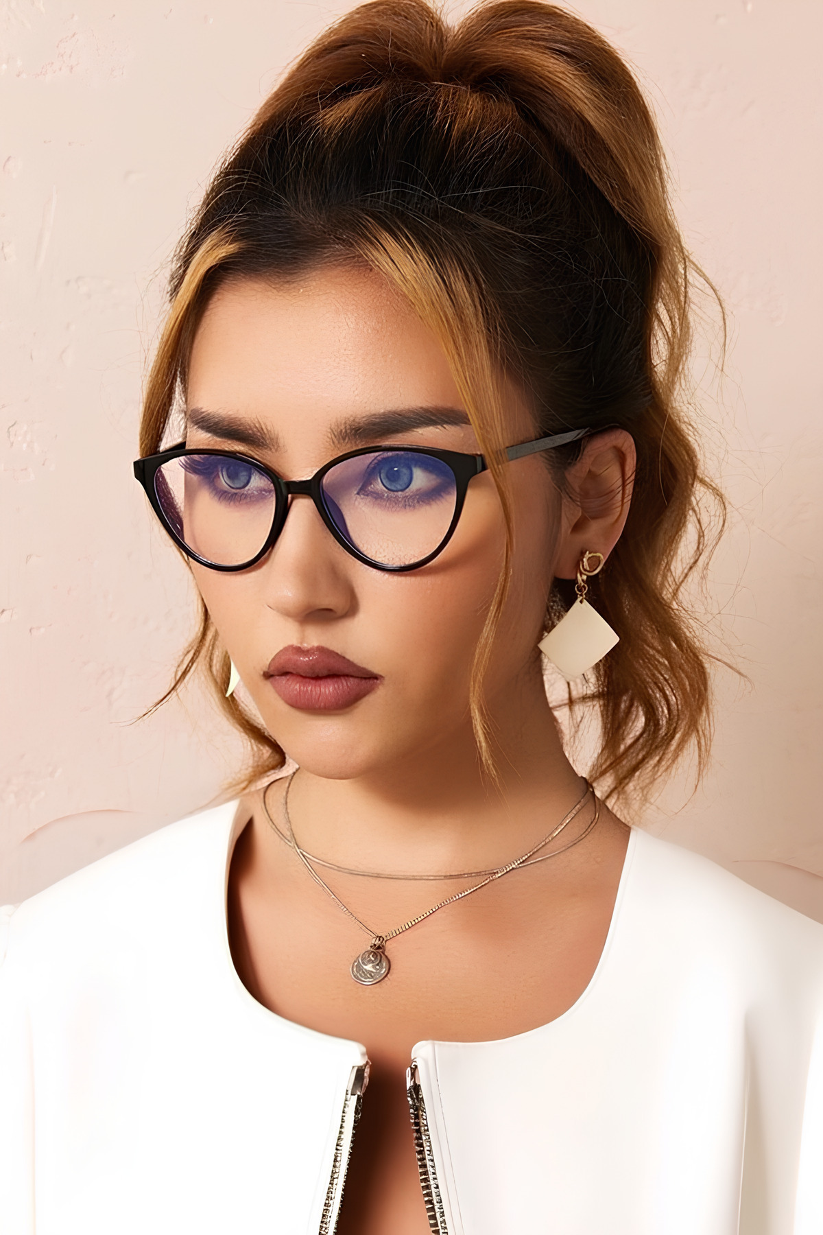 Eyesofia Checkmate Unisex Siyah Şeffaf Gözlük - Görsel 3