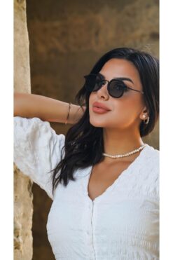 Angel Eyes Kadın Güneş Gözlüğü Köşeli Kare Siyah Çerçeve Siyah Cam