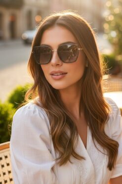 Daniel Klein Siyah Gold Kare Model Cat Eye Kadın Güneş Gözlüğü