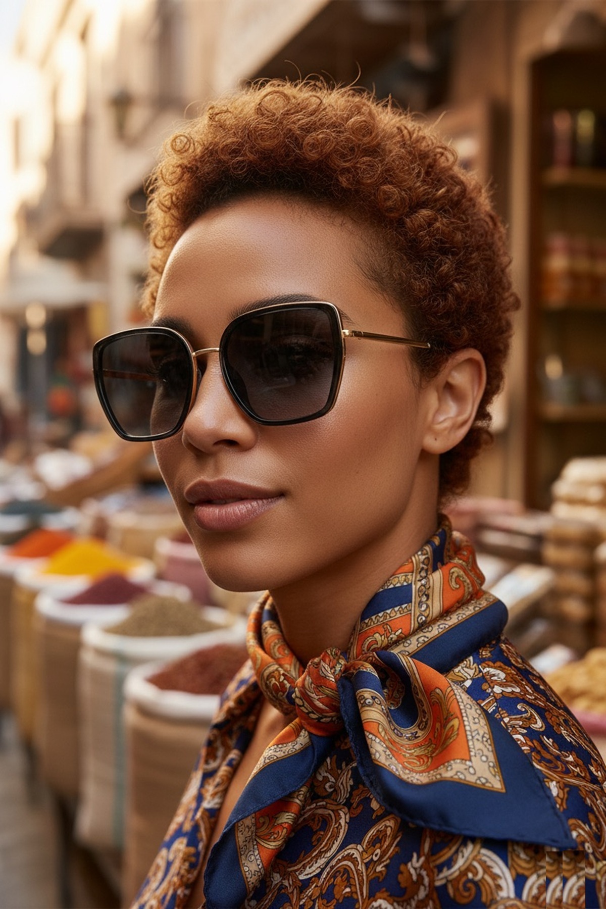 Daniel Klein Siyah Gold Kare Model Cat Eye Kadın Güneş Gözlüğü - Görsel 2