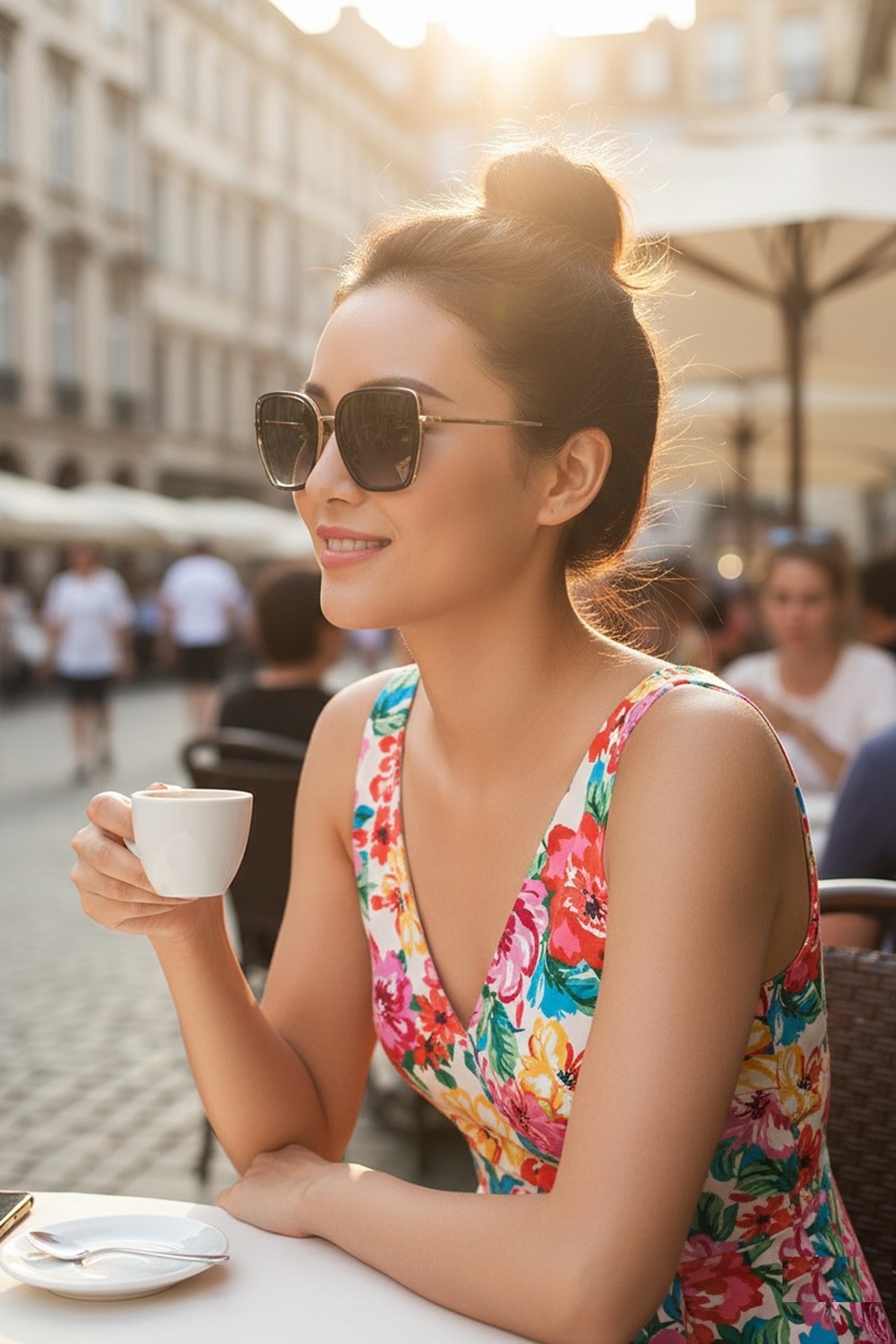 Daniel Klein Siyah Gold Kare Model Cat Eye Kadın Güneş Gözlüğü - Görsel 3